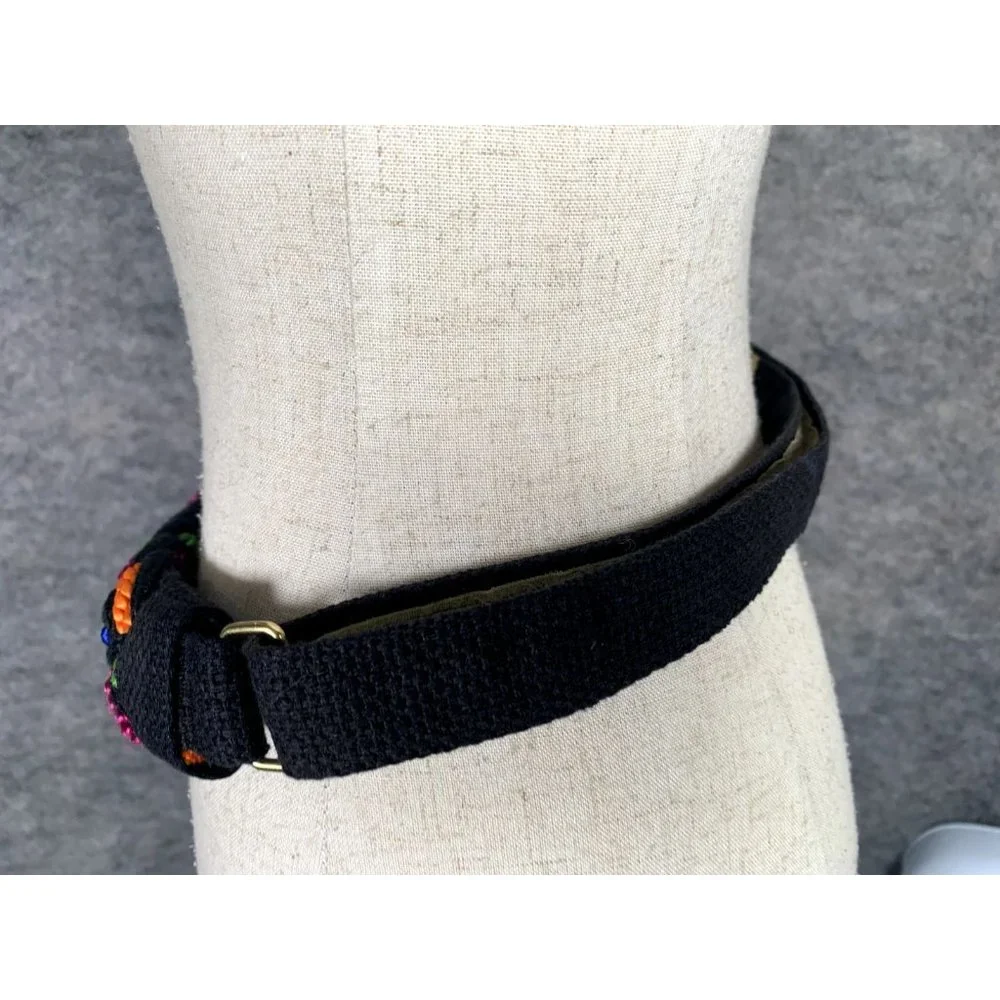 Vintage Statement Belt‎ Braided Womens Colorful 90s Strap Waist Retro